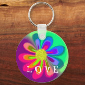 Porte-clés Porte - clé à fleurs L O V E (Recto)