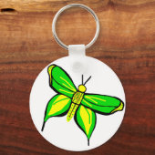 Porte-clés porte - clé à papillon à épine verte (Recto)