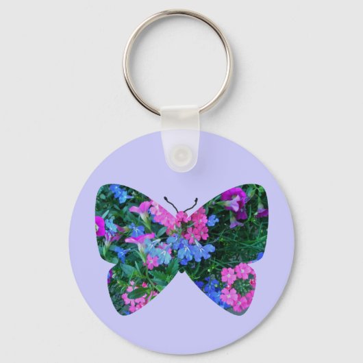 Porte-clés Porte - clé à papillon de fleurs mixtes (Recto)
