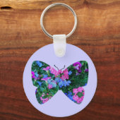 Porte-clés Porte - clé à papillon de fleurs mixtes (Recto)