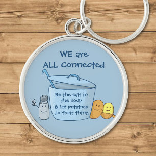 Porte-clés Porte - clé à soupe de pommes de terre salées