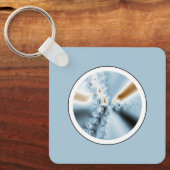 Porte-clés Porte - clé Abstrait bleu clair fractal (Recto)