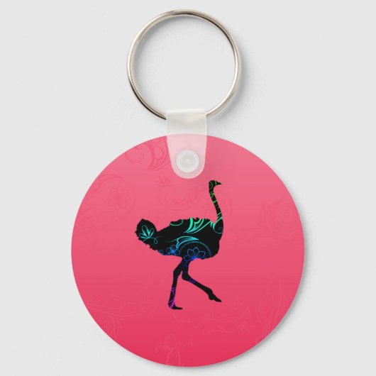 Porte-clés Porte - clé Abstrait d'autruche (Recto)
