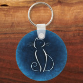 Porte-clés Porte - clé Abstrait de chat blanc (Recto)