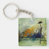 Porte-clés Porte - clé Abstrait de fleurs d'aquarelle (Devant)