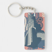 Porte-clés Porte - clé Abstrait de ville (Devant)