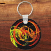 Porte-clés Porte - clé Abstrait Orange Jaune Vert Fils . (Recto)