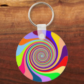 Porte-clés Porte - clé Abstrait Swirl multicolore (Recto)