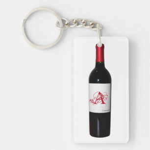 Porte-clés Porte - clé acrylique à bouteille de vin monogramm