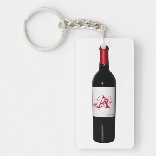 Porte-clés Porte - clé acrylique à bouteille de vin monogramm (Devant)