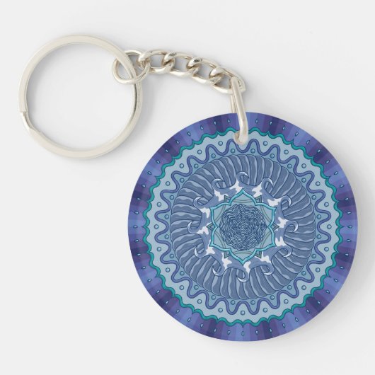 Porte-clés Porte - clé acrylique à l'eau Mandala (Devant)