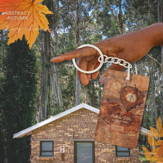 Porte-clés Porte - clé acrylique Abstrait Monogramme Brown fo