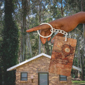 Porte-clés Porte - clé acrylique Abstrait Monogramme Brown fo