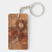 Porte-clés Porte - clé acrylique Abstrait Monogramme Brown fo (Dos)