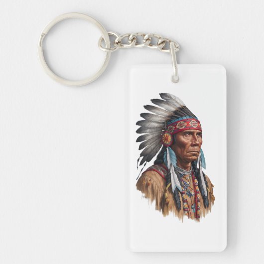 Porte-clés Porte - clé acrylique - Amérindiens (Devant)