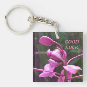 Porte-clés Porte - clé acrylique avec fleurs naturelles