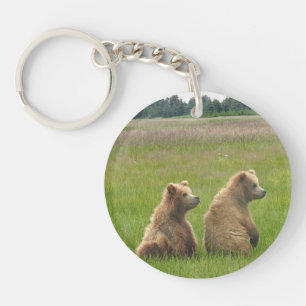 Porte-clés Porte - clé acrylique avec oursons grizzlis