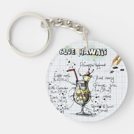 Porte-clés Porte - clé acrylique Blue Hawaii (Devant)