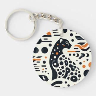 Porte-clés Porte - clé acrylique branché Cheetah Spot