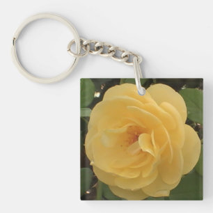 Porte-clés Porte - clé acrylique Camellia jaune