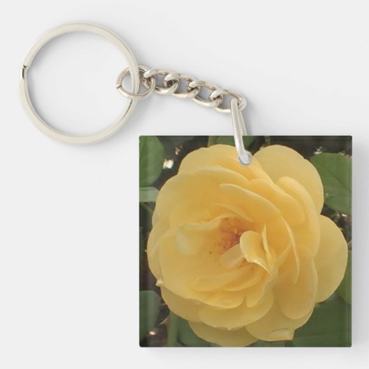 Porte-clés Porte - clé acrylique Camellia jaune (Devant)