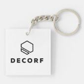 Porte-clés Porte - clé acrylique, Carré (recto-verso) (Dos)