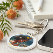 Porte-clés Porte - clé acrylique, Cercle (double face) (Devant droit)