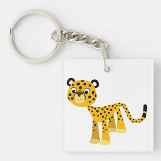 Porte-clés Porte - clé acrylique Cheetah joyeux
