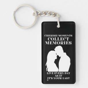 Porte-clés porte - clé acrylique "CHERISH MOMENTS..."