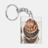 Porte-clés Porte - clé acrylique chocolat Cupcake (Devant gauche)