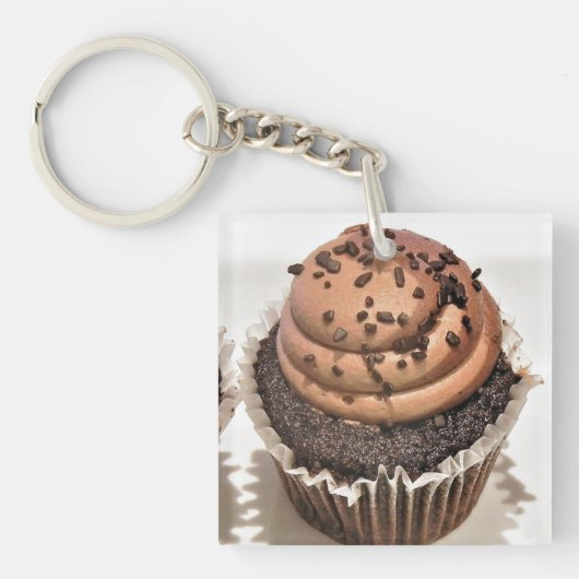 Porte-clés Porte - clé acrylique chocolat Cupcake (Devant)