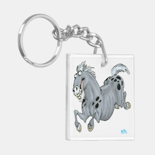 Porte-clés Porte - clé acrylique Crazy Cartoon Horse (Devant gauche)