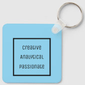 Porte-clés Porte - clé acrylique créatif, analytique, passion (Dos)