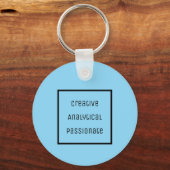 Porte-clés Porte - clé acrylique créatif, analytique, passion (Recto)