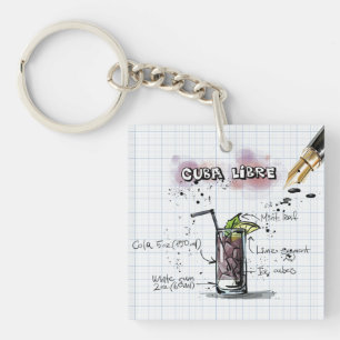 Porte-clés Porte - clé acrylique Cuba Libre