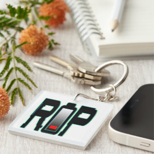 Porte-clés PORTE - CLÉ acrylique de batterie RIP