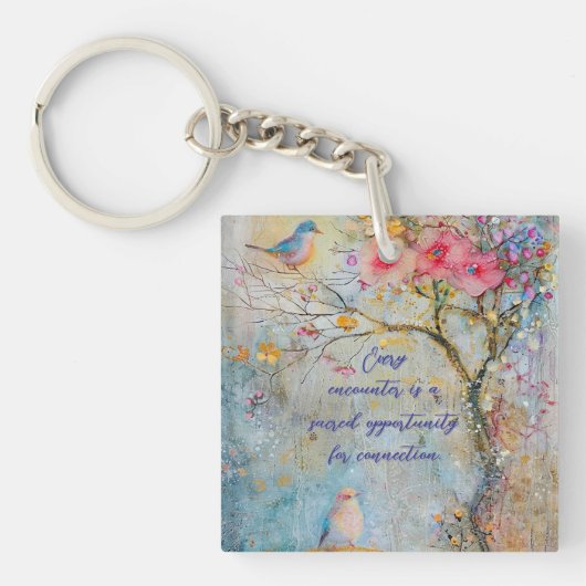 Porte-clés Porte - clé acrylique de connexion naturelle (Devant)