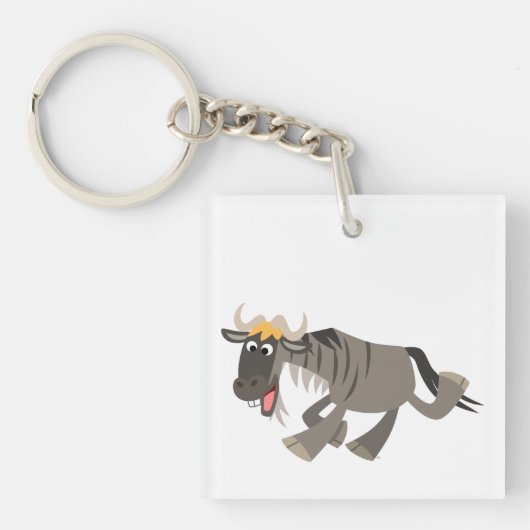 Porte-clés Porte - clé acrylique de joli dessin animé Wildebe (Devant)