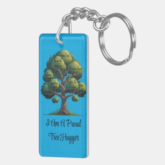 Porte-clés Porte - clé acrylique de l'arbre de Fierté (Dos droit)