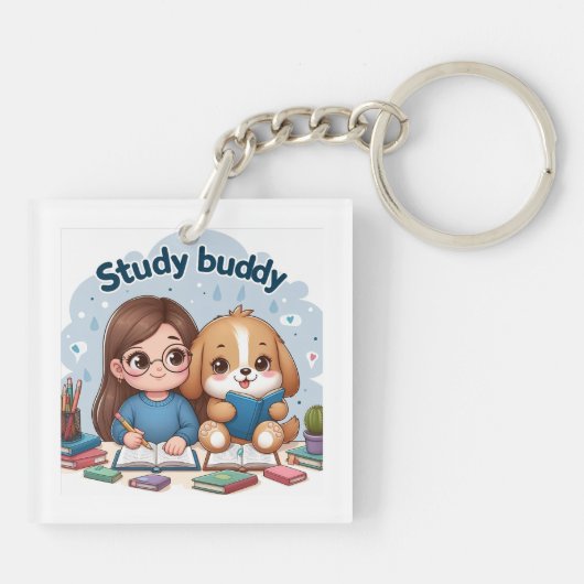 Porte-clés Porte - clé acrylique de l'école Buddy (Dos)