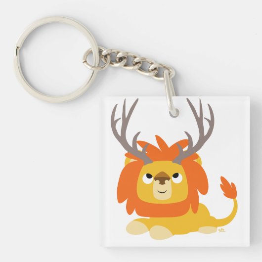 Porte-clés Porte - clé acrylique de Lion anthracite (Devant)