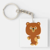 Porte-clés Porte - clé acrylique de l'ours assertif mignon (Devant)