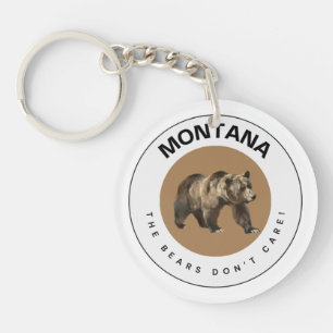 Porte-clés Porte - clé acrylique de l'ours grizzli Montana