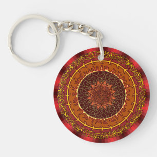 Porte-clés Porte - clé acrylique de mandala Fire