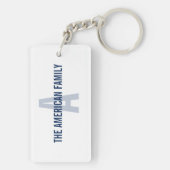 Porte-clés PORTE - CLÉ acrylique de monogramme de l'état amér (Dos)