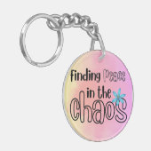 Porte-clés Porte - clé acrylique de paix (Devant gauche)