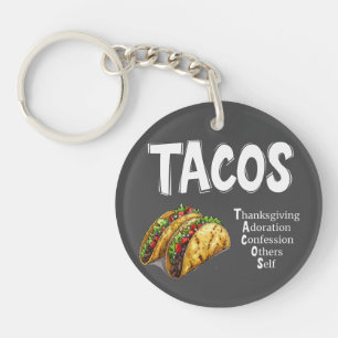 Porte-clés PORTE - CLÉ acrylique de prière TACOS