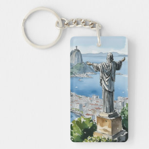 Porte-clés Porte - clé acrylique de Rio de Janeiro Brésil