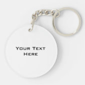 Porte-clés Porte - clé acrylique de texte d'impression molle (Dos)