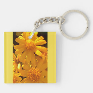 Porte-clés Porte - clé acrylique de tournesol jaune d'été